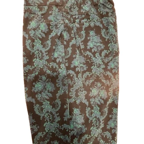 Isaac Mizrahi Live! Regular 24/7 Stretch Damask Printed Slim Leg Pants Sz 14 - Picture 5 of 6